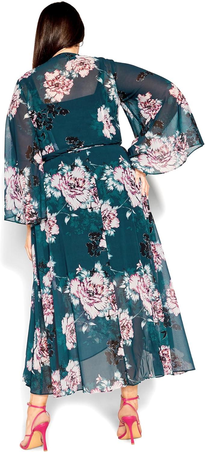 image:imageCity Chic Womens Plus Size Maxi Dress Fleetwood PrintJade Blossom