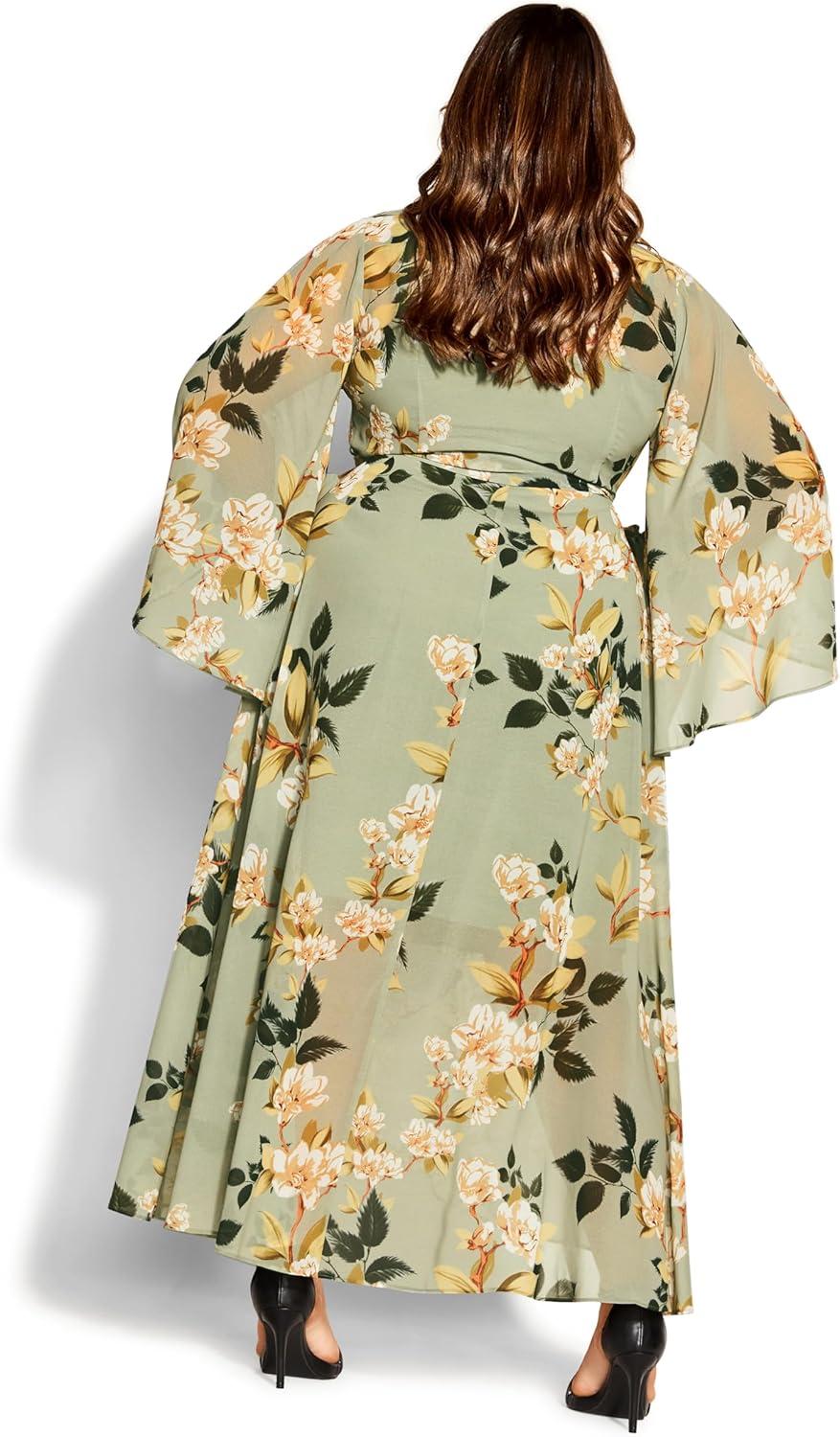 image:imageCity Chic Womens Plus Size Maxi Dress Fleetwood PrintMagnolia Floral