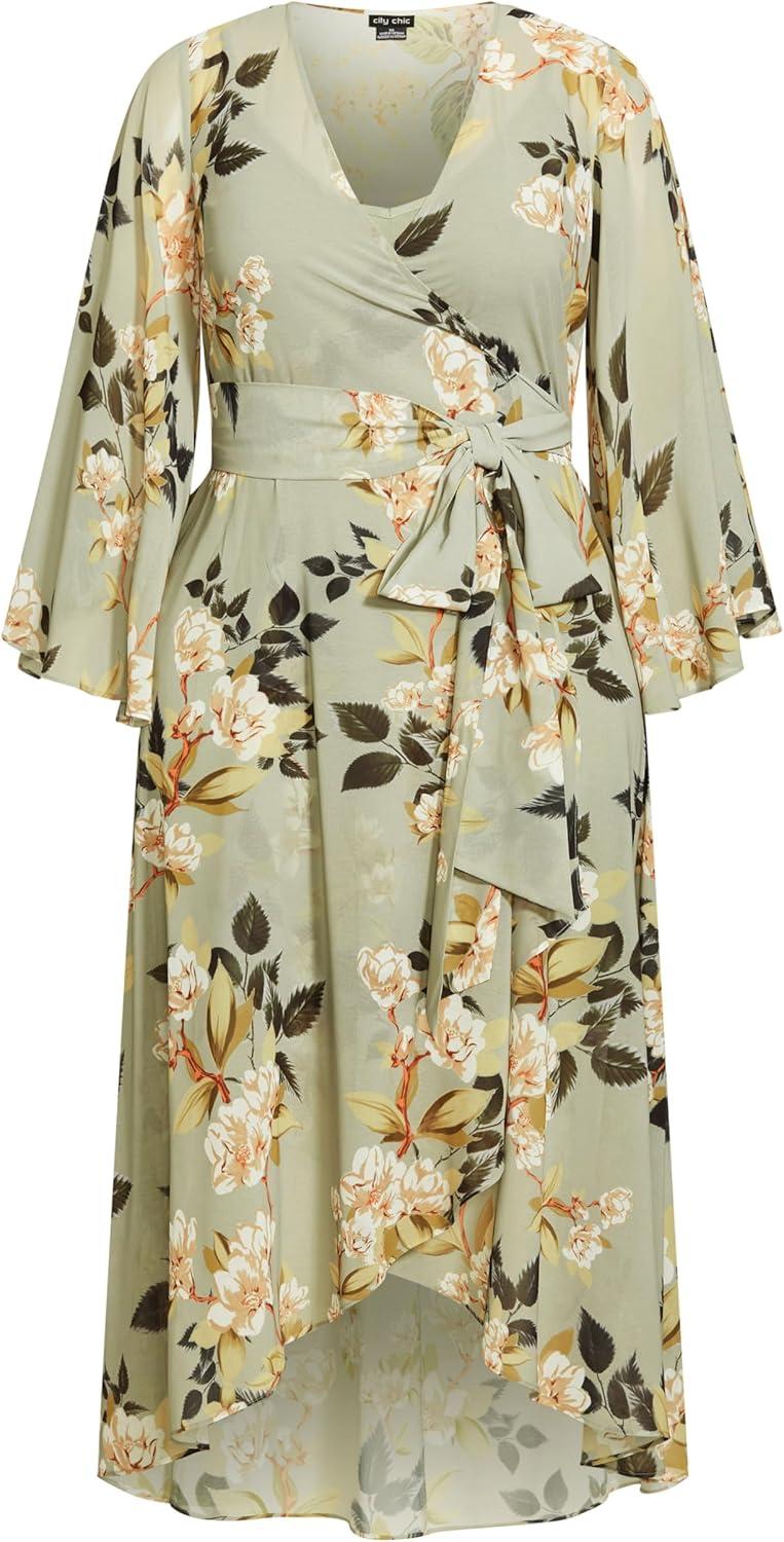 image:imageCity Chic Womens Plus Size Maxi Dress Fleetwood PrintMagnolia Floral