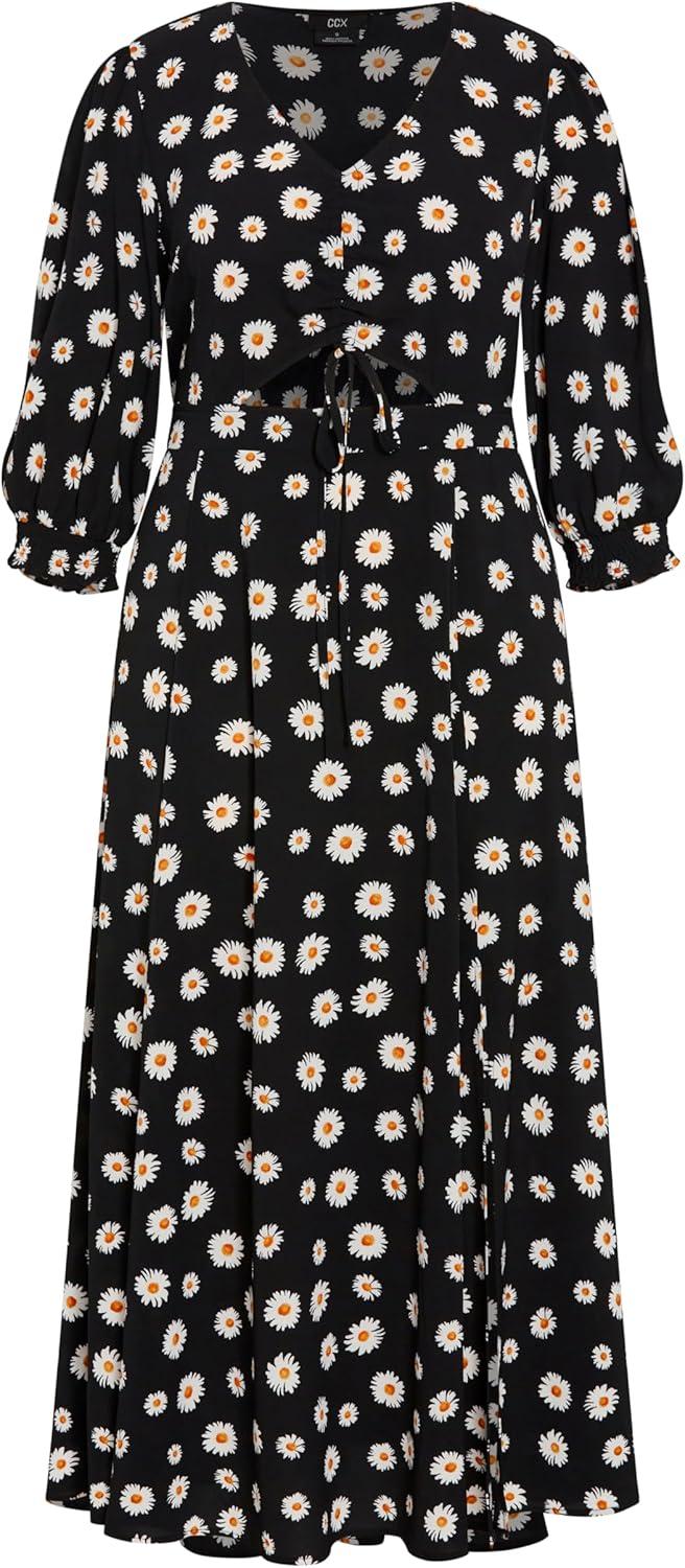 image:imageCity Chic Womens Plus Size Maxi Dress Jolene PrintBlack Daisy