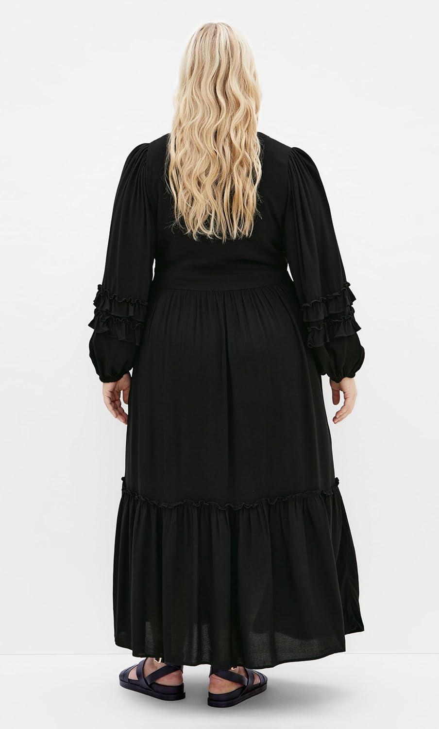image:imageCity Chic Womens Plus Size Maxi Dress Malia PlainBlack