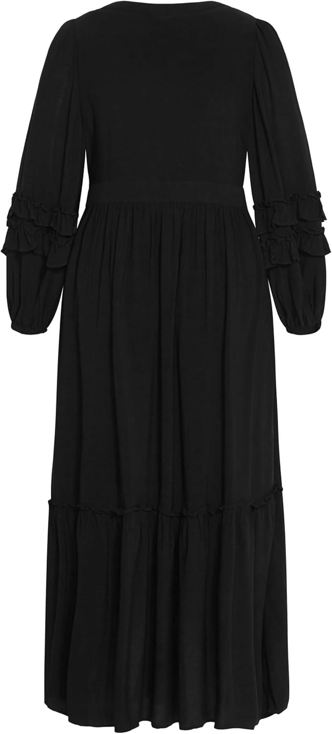 image:imageCity Chic Womens Plus Size Maxi Dress Malia PlainBlack