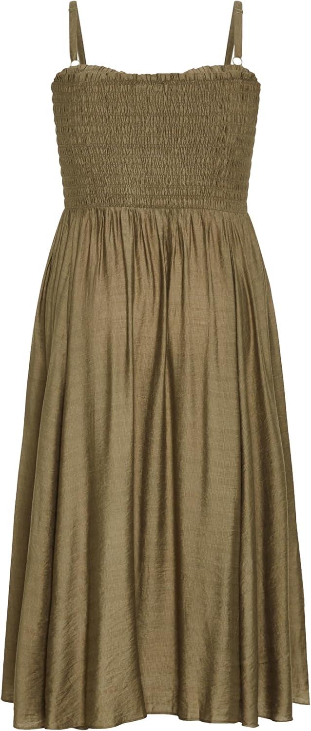image:imageCity Chic Womens Plus Size Maxi Dress Maui ShirredKhaki