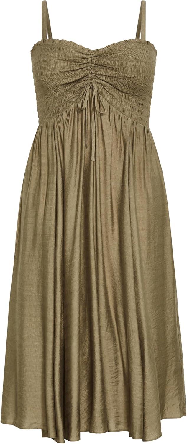 image:imageCity Chic Womens Plus Size Maxi Dress Maui ShirredKhaki