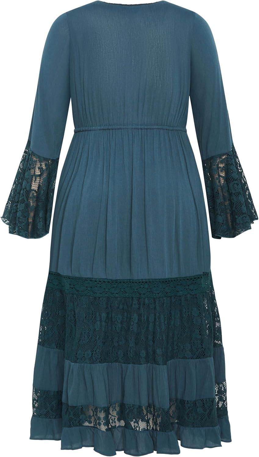 image:imageCity Chic Womens Plus Size Maxi Dress Tisha LaceAegean