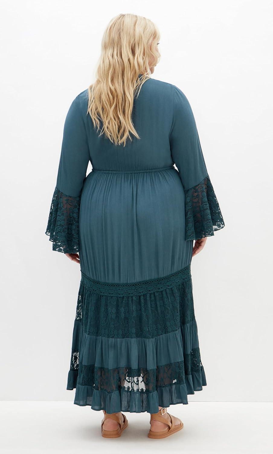 image:imageCity Chic Womens Plus Size Maxi Dress Tisha LaceAegean