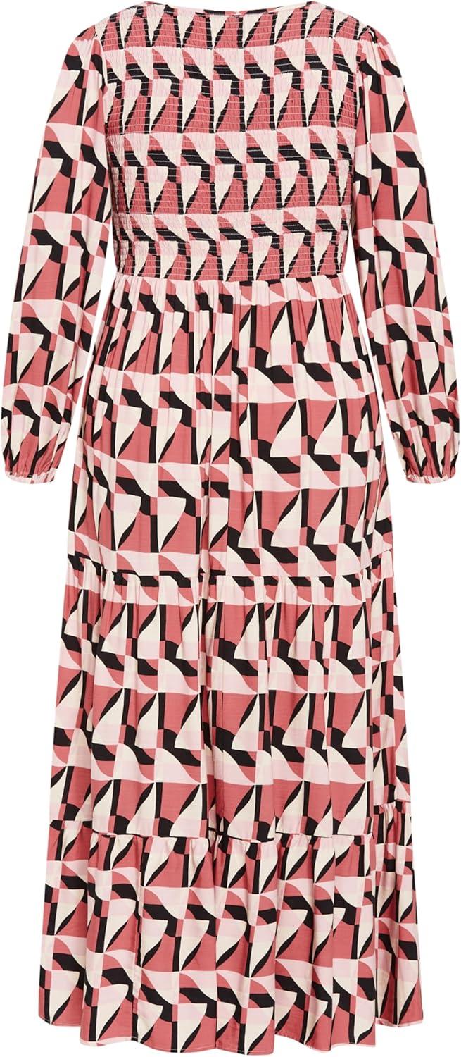 image:imageCity Chic Womens Plus Size Maxi Jayden Dress 16Geo Print