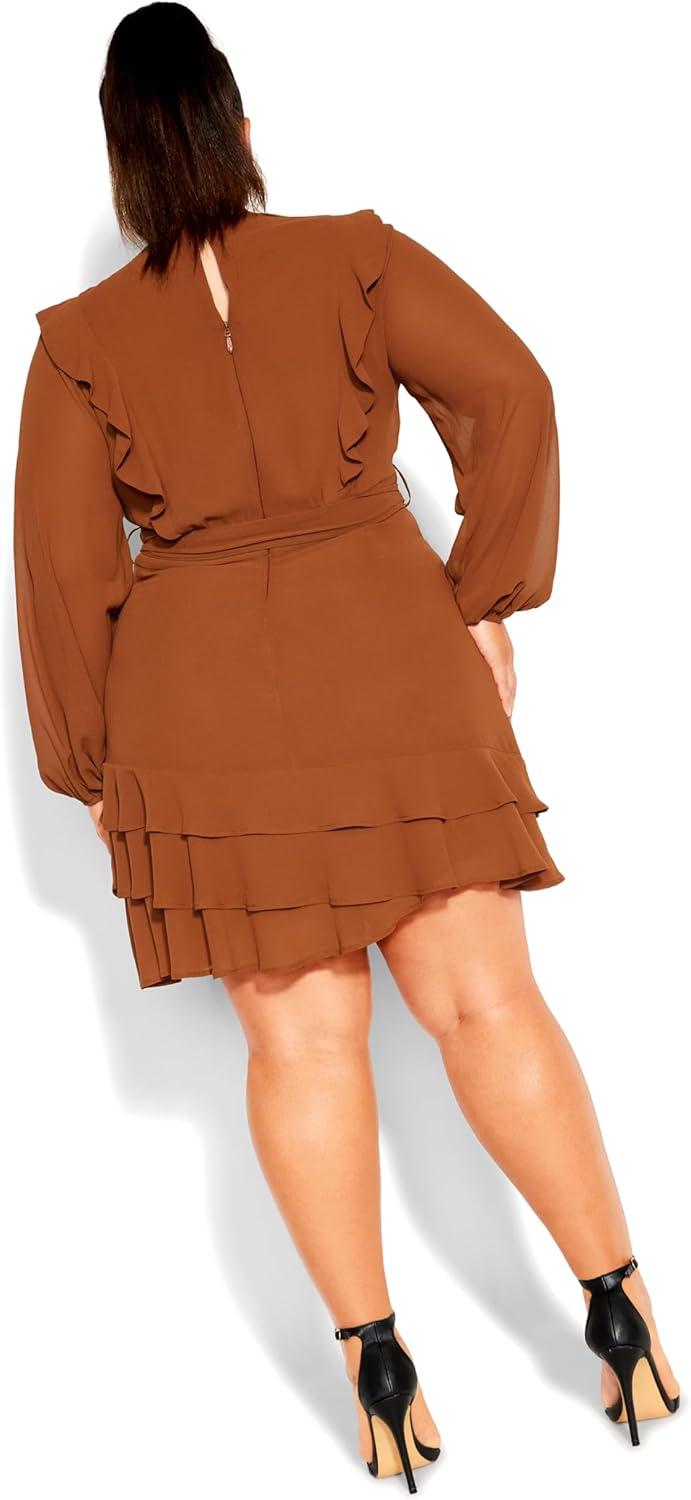 image:imageCity Chic Womens Plus Size Pretty Ruffle DressGinger
