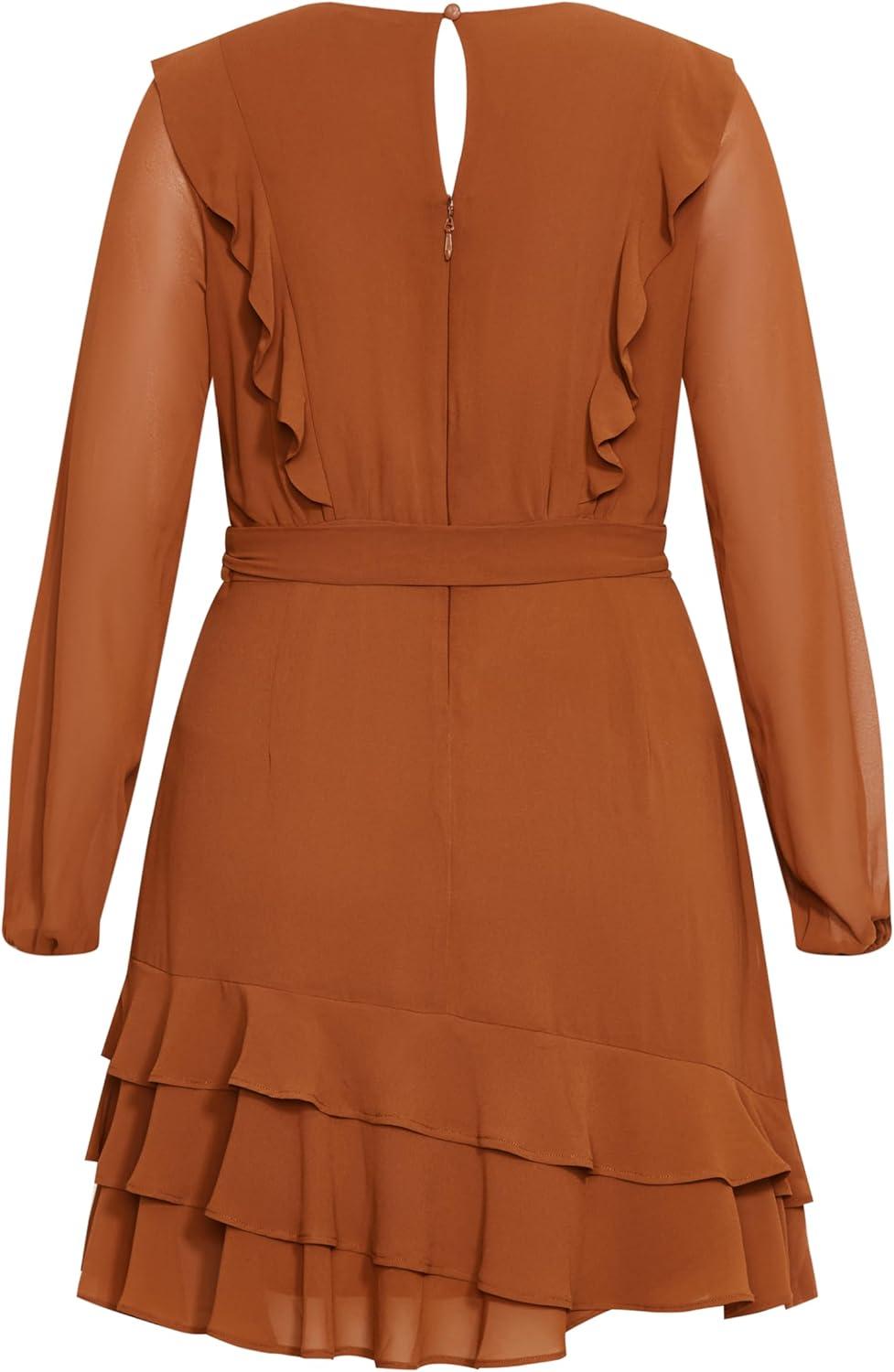 image:imageCity Chic Womens Plus Size Pretty Ruffle DressGinger