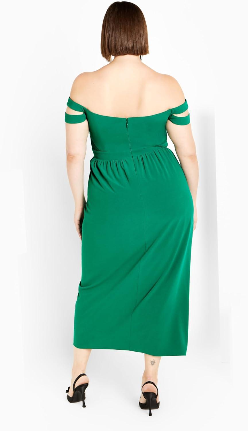 image:imageCity Chic Womens Plus Size Rosa Love DressPepper Green
