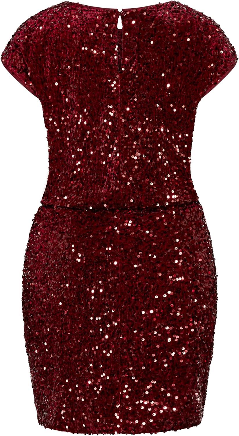 image:imageCity Chic Womens Plus Size Sequin Party DressRuby
