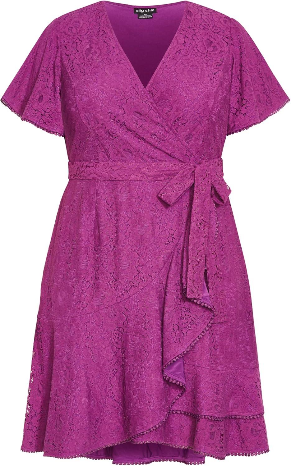 image:imageCity Chic Womens Plus Size Sweet Love Lace DressMagenta