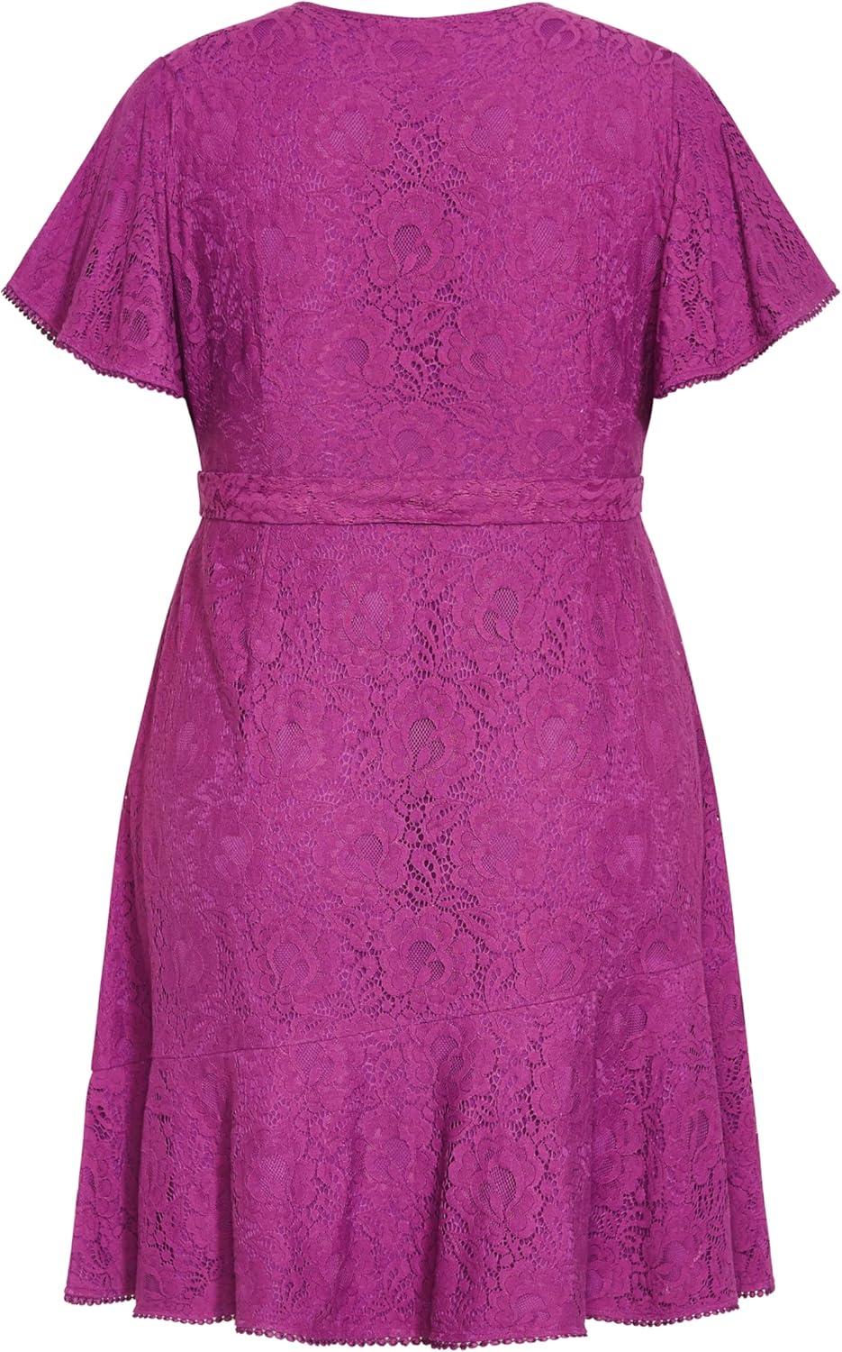 image:imageCity Chic Womens Plus Size Sweet Love Lace DressMagenta