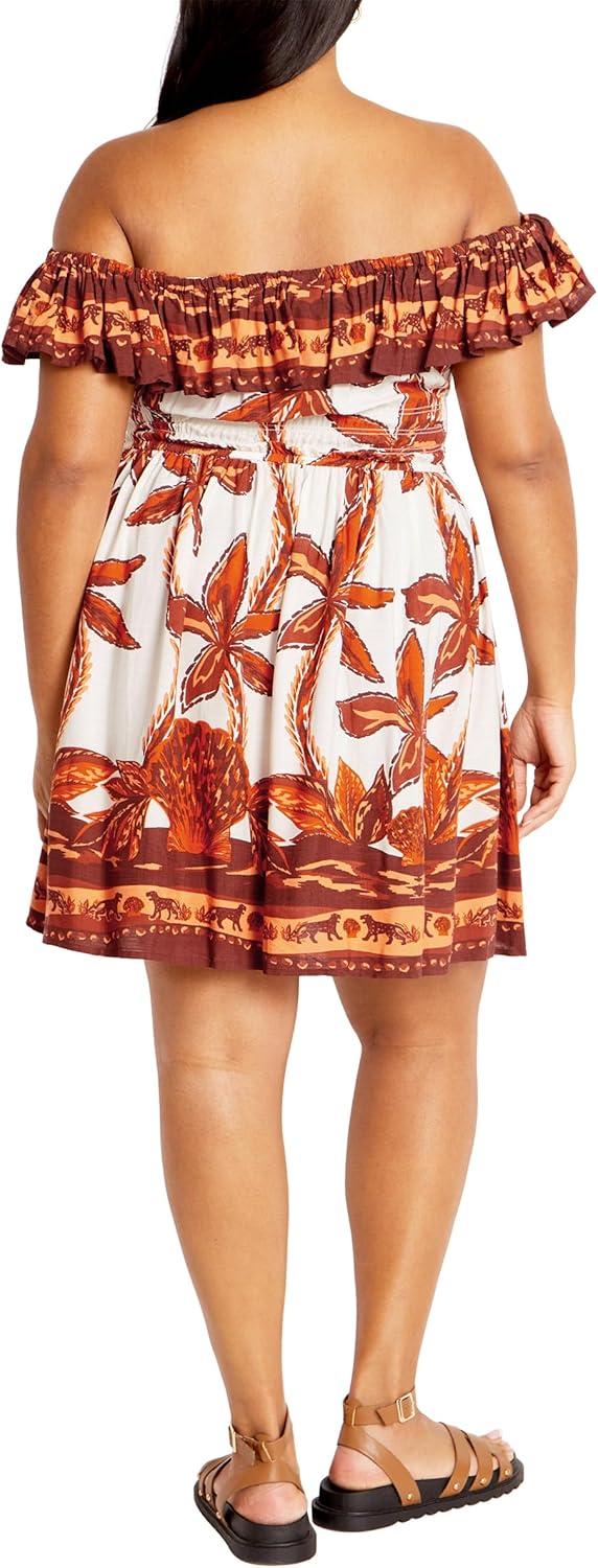 image:imageCity Chic Womens Plus Size Tahitian Border DressTahitian Brd