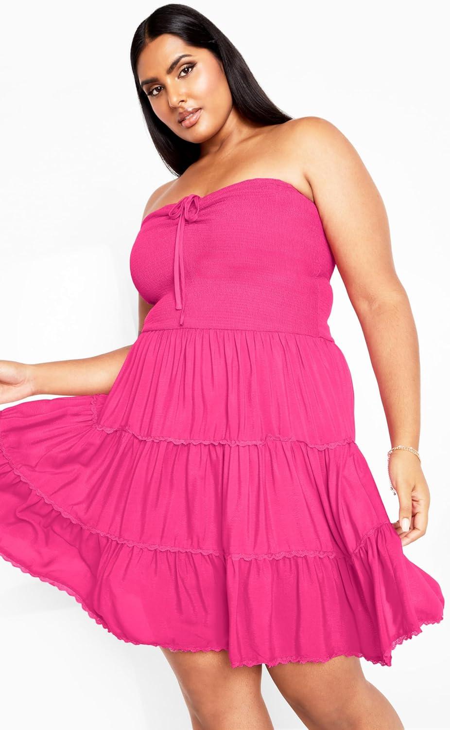 image:imageCity Chic Womens Plus Size Tahlia DressFlamingo