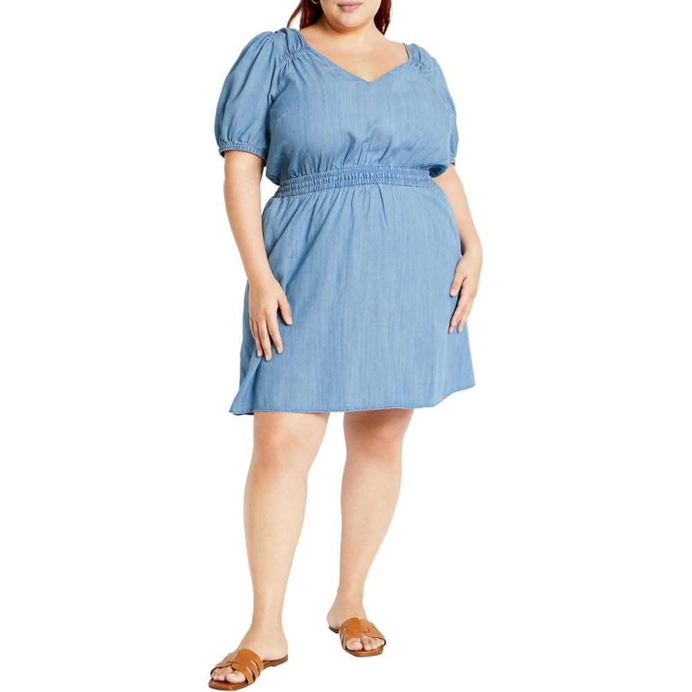 image:imageCity Chic Plus Size Dress Emma DressLight Wash