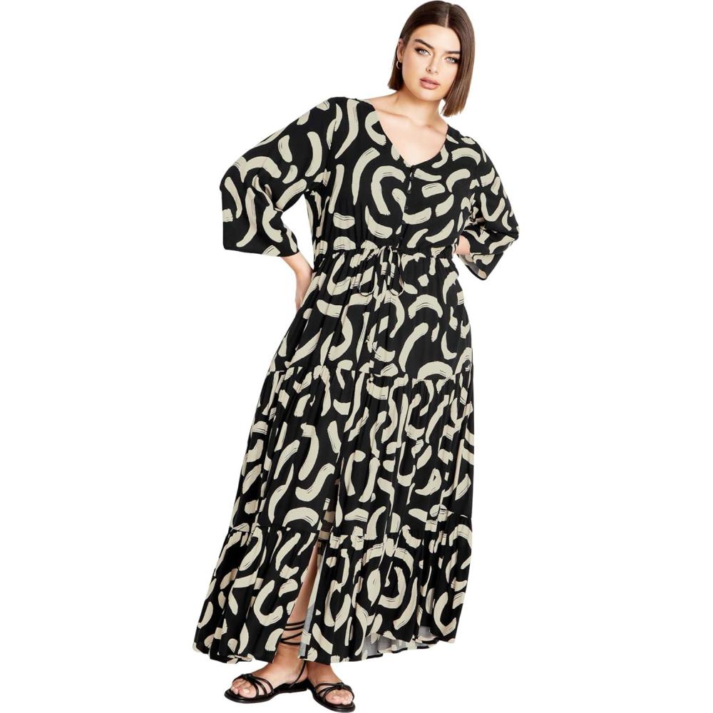 image:imageCity Chic Plus Size Dress Endless Sun Print Maxi DressCha Cha