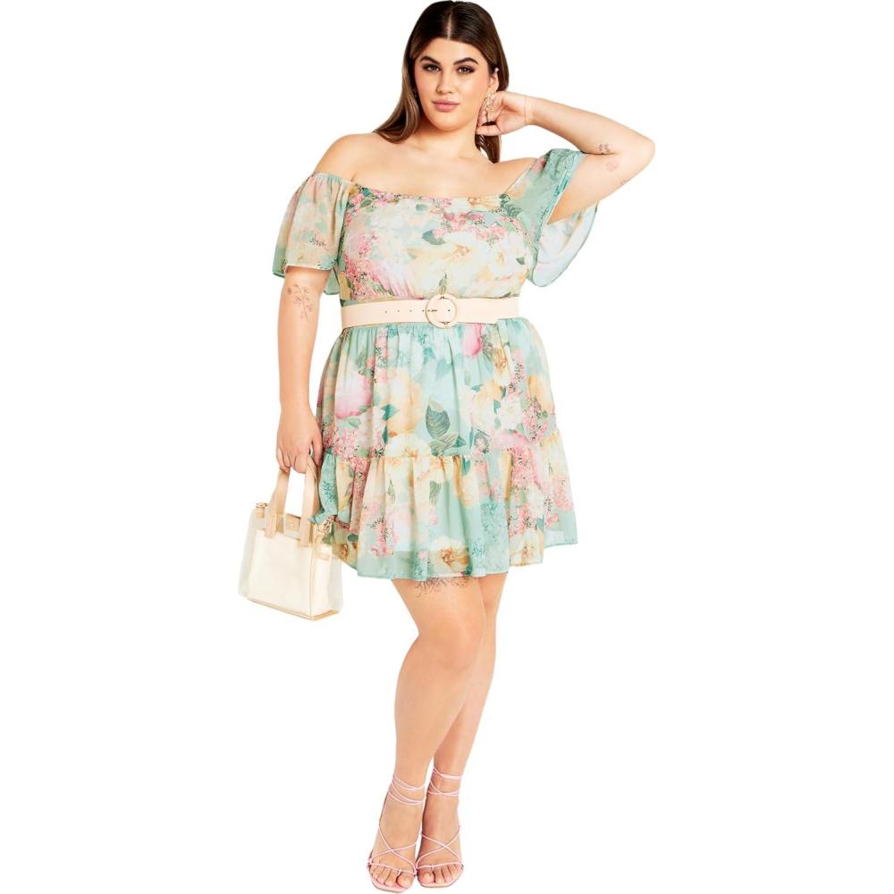 image:imageCity Chic Plus Size Dress Reece in Angel TRELISEWater Angel