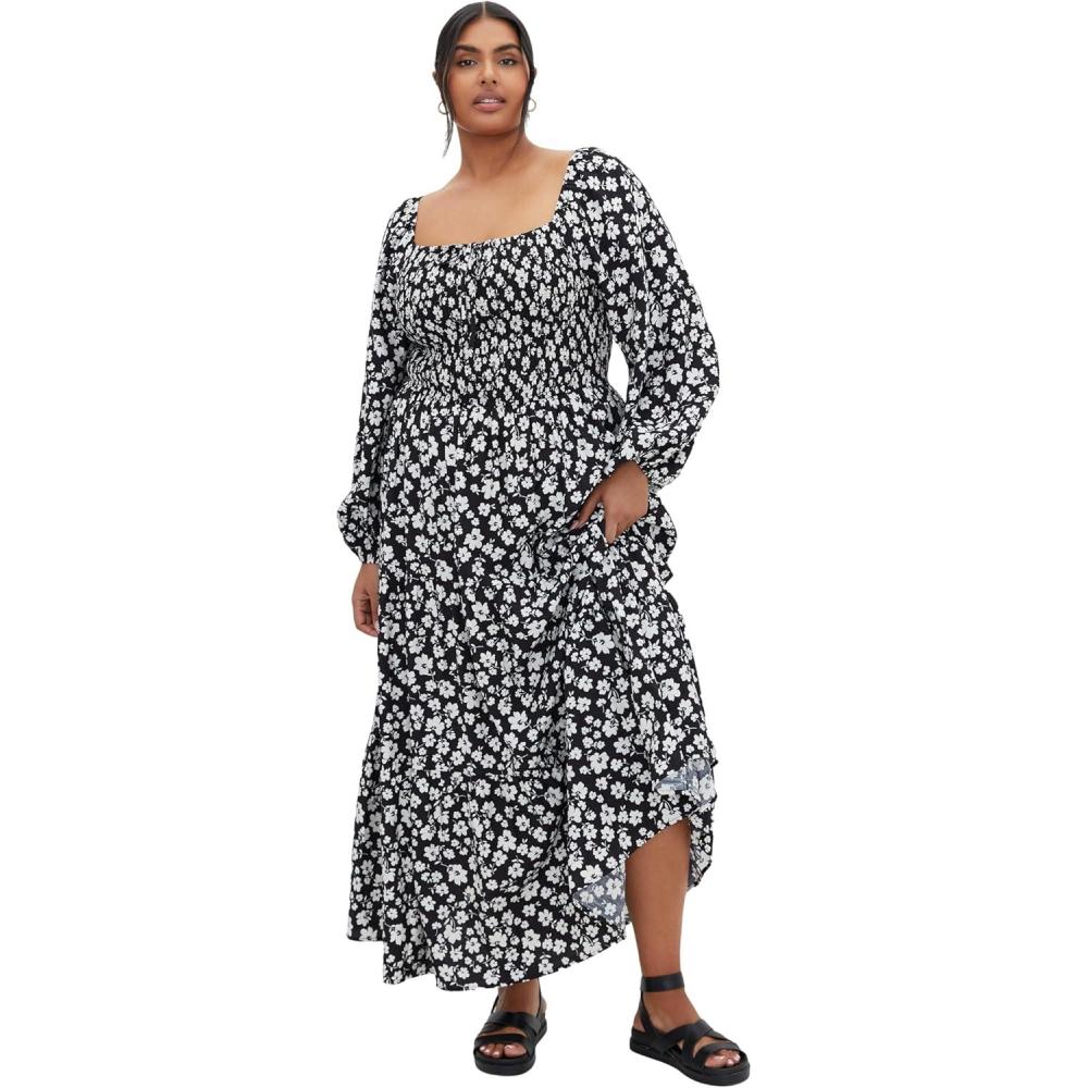 image:imageCity Chic Womens Dress  Alivia MaxiIvory Ditsy