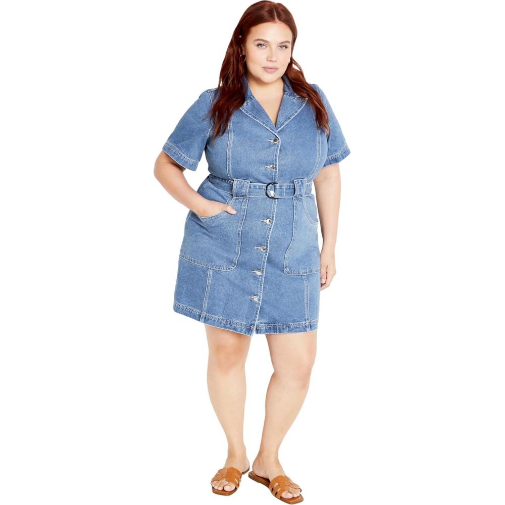 image:imageCity Chic Womens Dress MelinaMid Wash