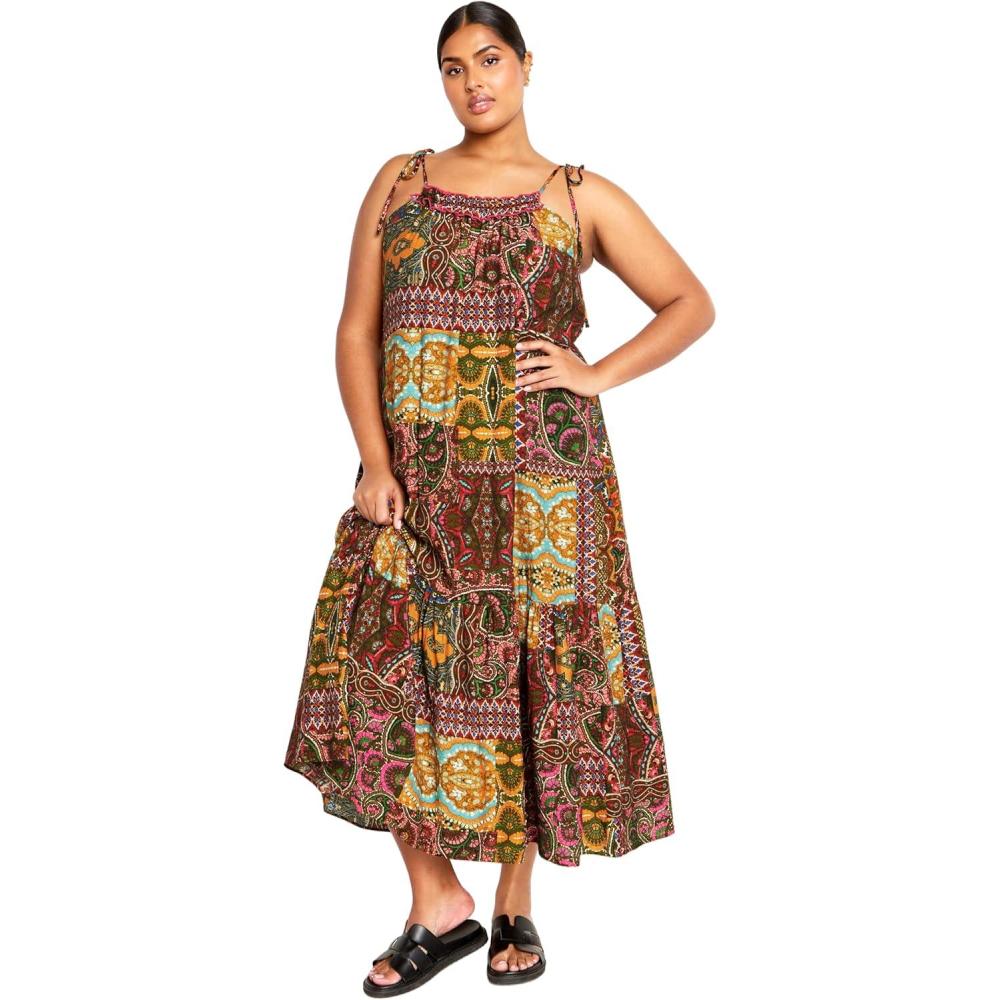 image:imageCity Chic Womens DressErica Print MaxiKaleidoscope