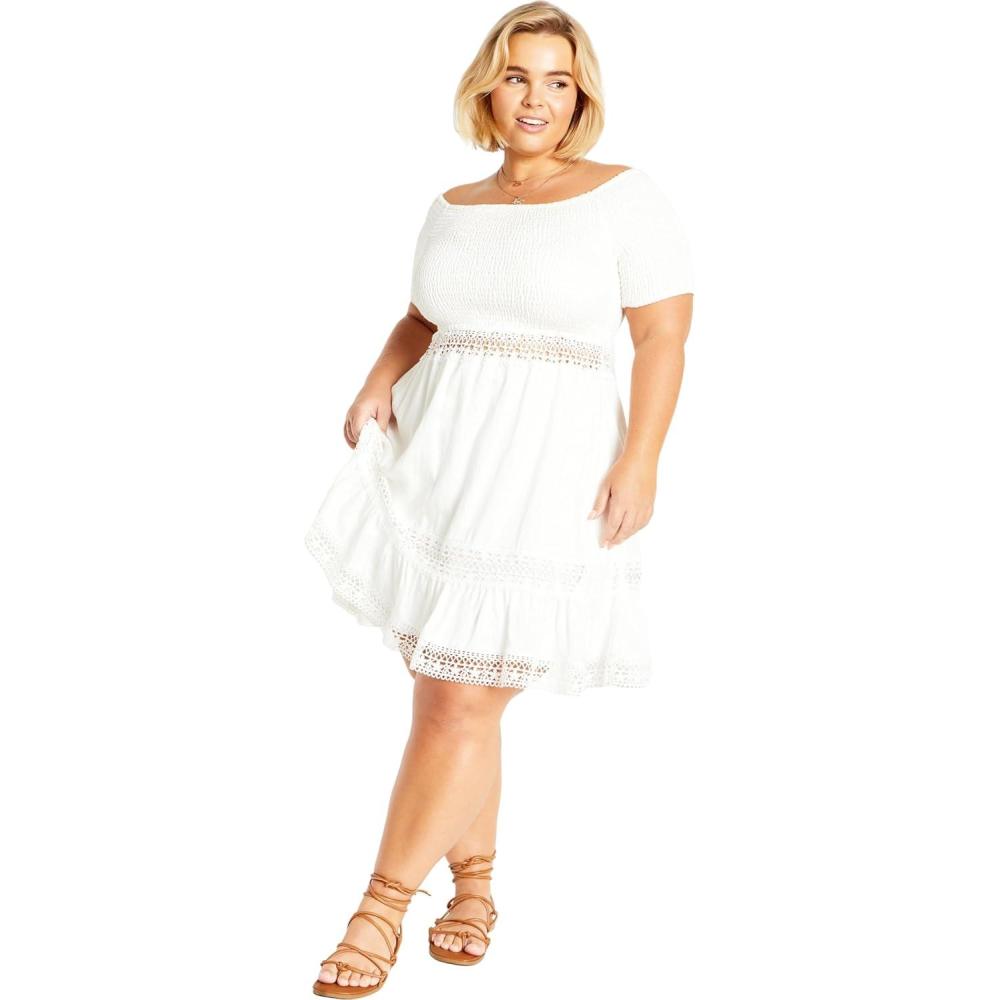 image:imageCity Chic Womens Plus Size Dress AuraIvory