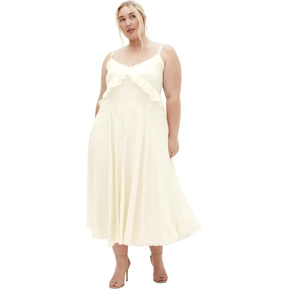image:imageCity Chic Womens Plus Size Dress Clara Frill MaxiButter