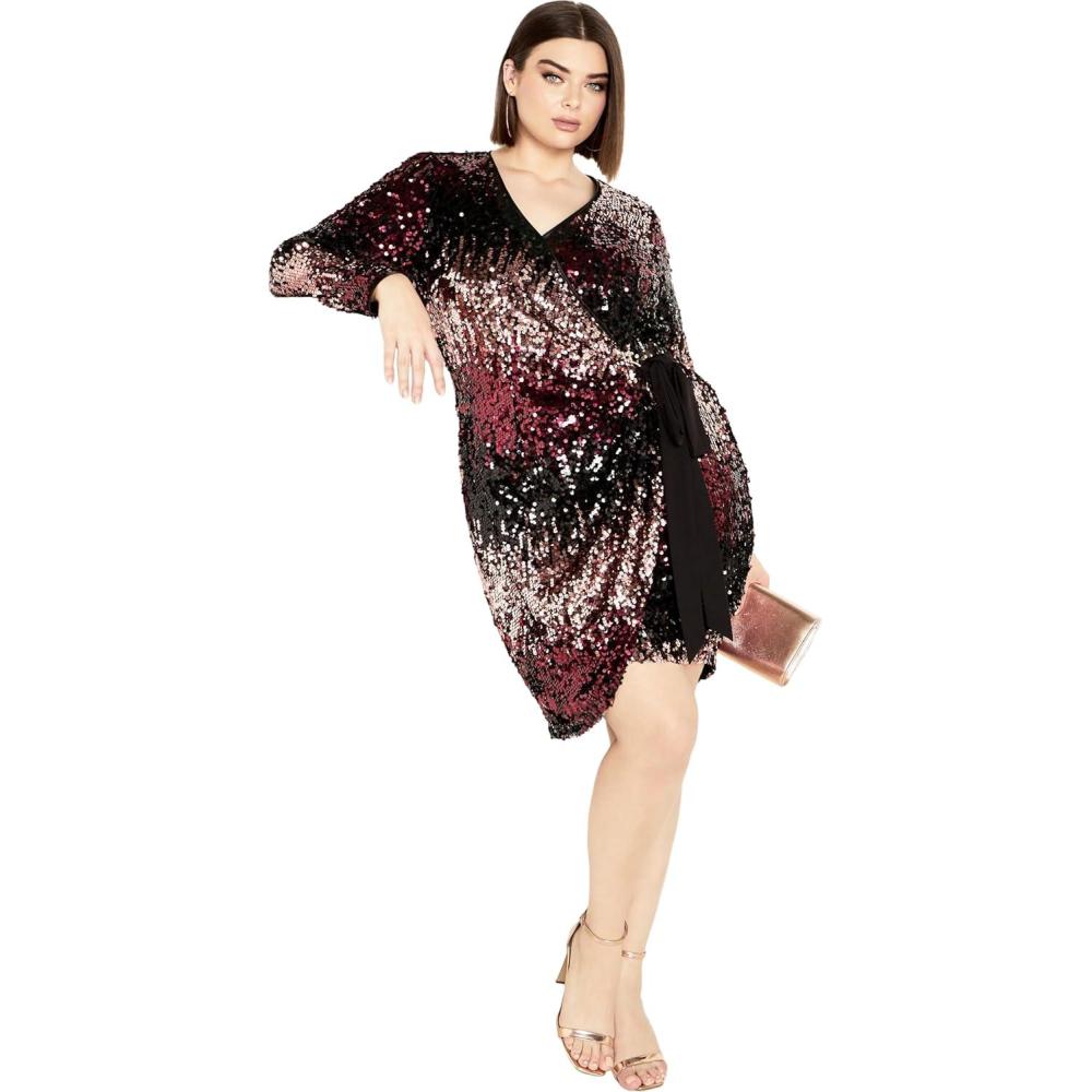 image:imageCity Chic Womens Plus Size Dress  IrresistibleBerry Ombre