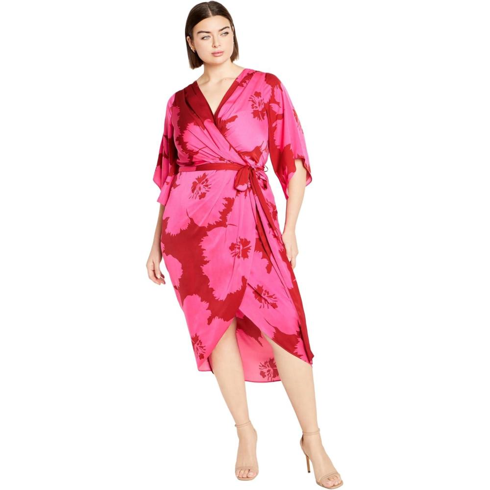 image:imageCity Chic Womens Plus Size Dress Kimberly Print MidiSummer Paradise