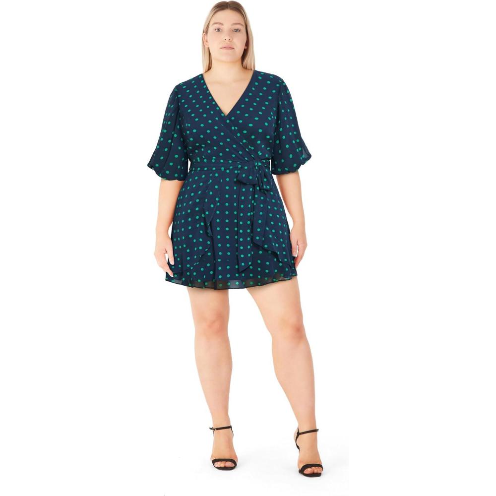 image:imageCity Chic Womens Plus Size Dress  LavenderGreen Print