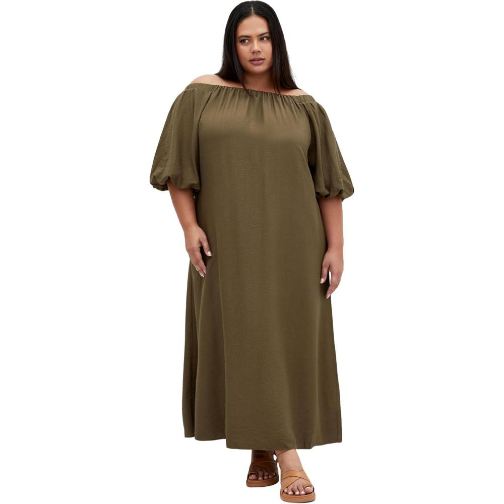 image:imageCity Chic Womens Plus Size Dress  Layla MaxiKhaki
