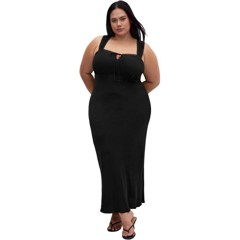 image:imageCity Chic Womens Plus Size Dress  Spring Love Slip MaxiBlack