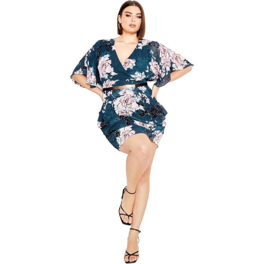 image:imageCity Chic Womens Plus Size Jade Blossom DressJade Blossom
