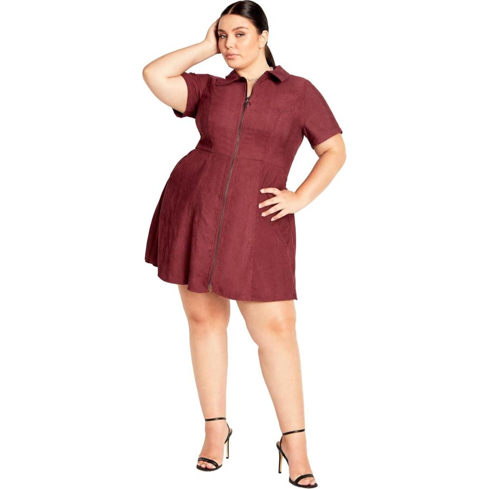 image:imageCity Chic Womens Plus Size Laylah DressBeet Red