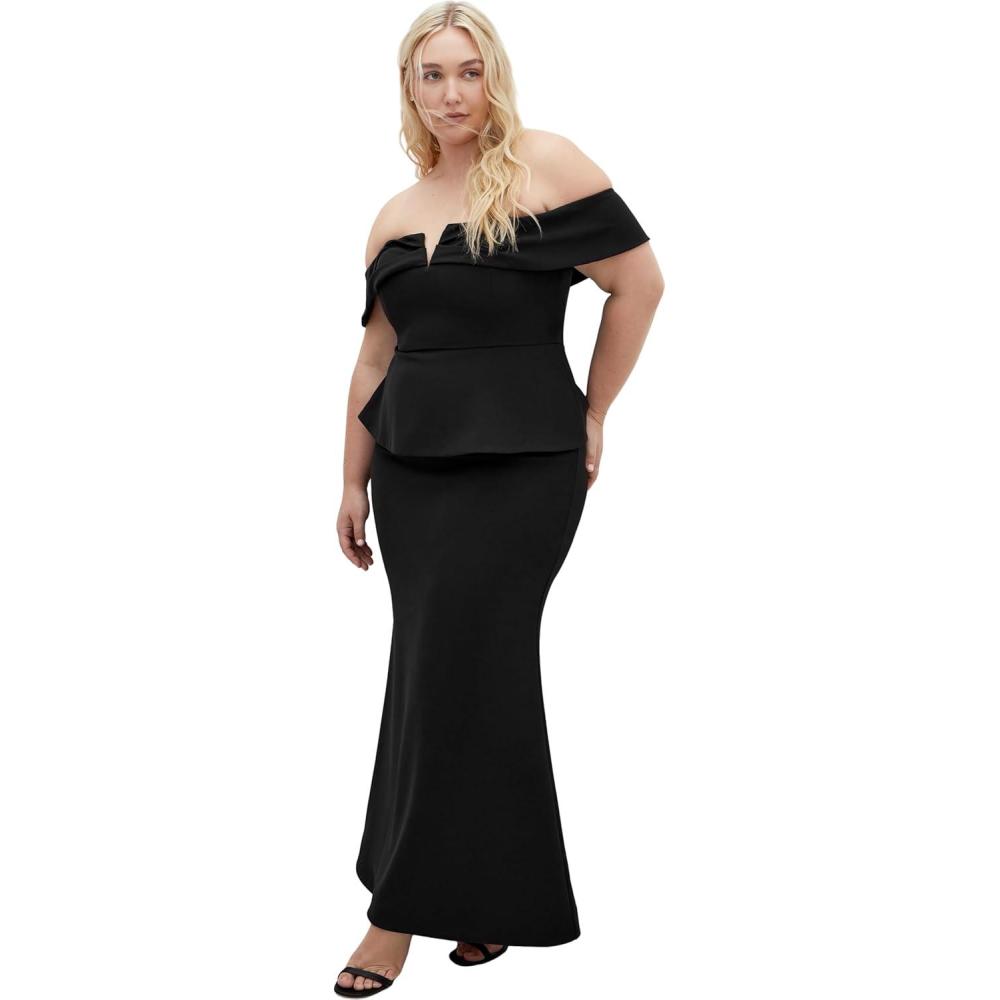 image:imageCity Chic Womens Plus Size Maxi Cocktail Dress  EvangalistaBlack