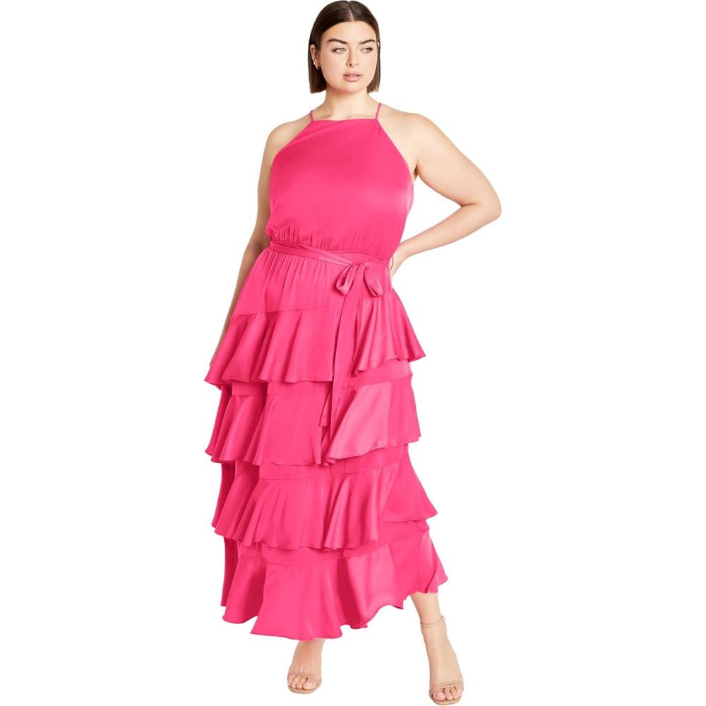 image:imageCity Chic Womens Plus Size Maxi Cocktail Dress  JoelleSummer Pink