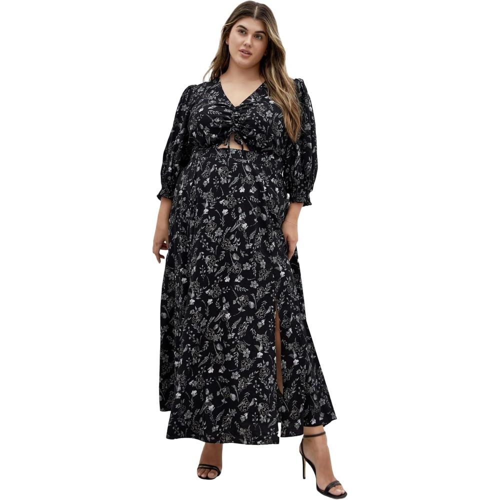 image:imageCity Chic Womens Plus Size Maxi Dress  Jolene PrintBlack Rebel Love