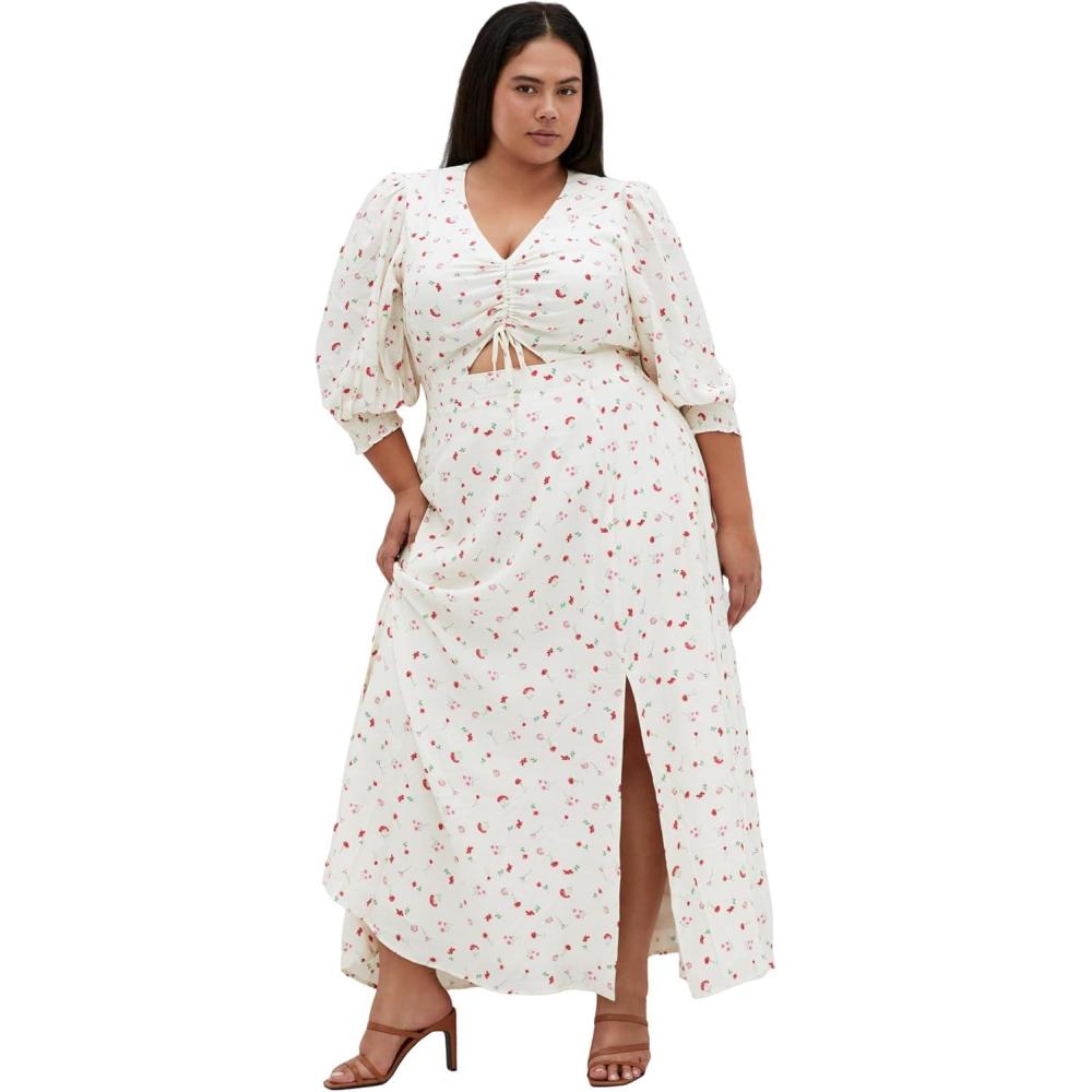 image:imageCity Chic Womens Plus Size Maxi Dress  Jolene PrintIvory Bliss
