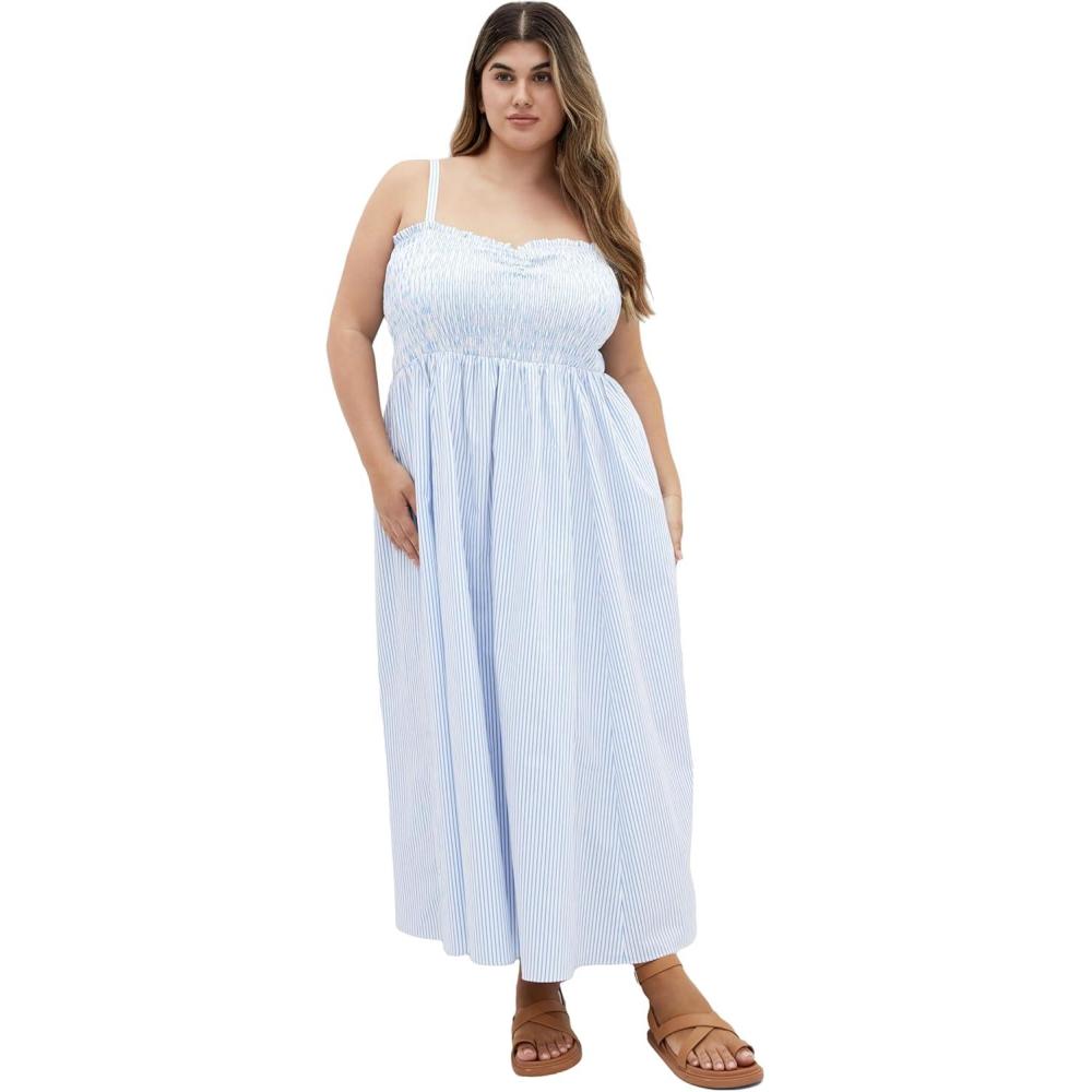 image:imageCity Chic Womens Plus Size Maxi DressVacationBlue Stripe