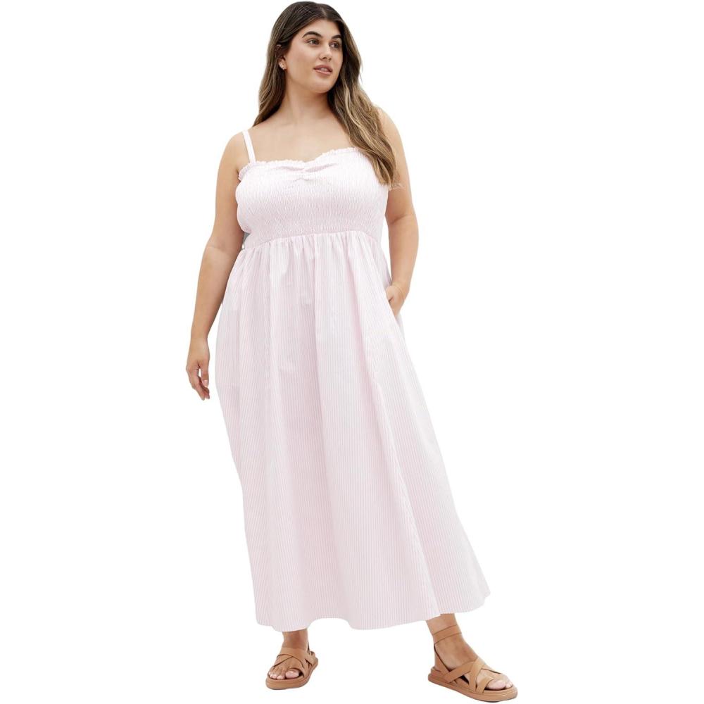 image:imageCity Chic Womens Plus Size Maxi DressVacationPink Stripe