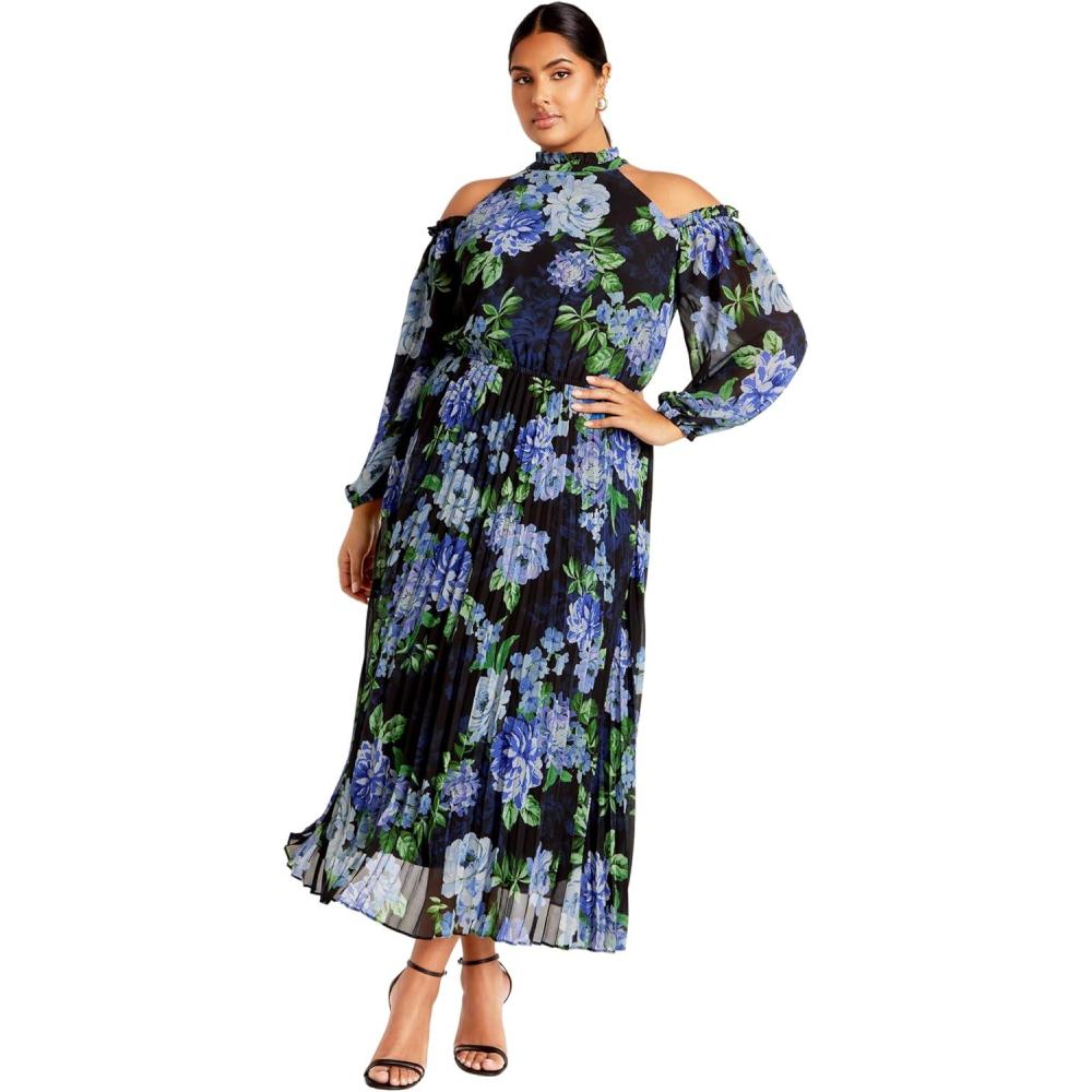 image:imageCity Chic Womens Plus Size Maxi Promise PRTBlue Blooms