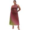 image:imageCity Chic Womens Plus Size Dress  Aliza Print Pleat MaxiMatcha Ombre