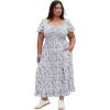 image:imageCity Chic Womens Plus Size Dress  Emie Print MidiBluebell