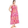 image:imageCity Chic Womens Plus Size Maxi Dress  Dallas Halter Tier PrintSummer Tile Pink