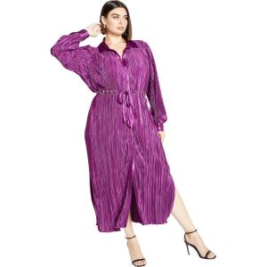 City Chic Plus Size Dress, Andi Maxi Dress(Magenta)