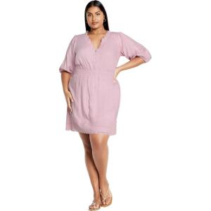 City Chic Plus Size Dress, Belle Dress(Lavender)