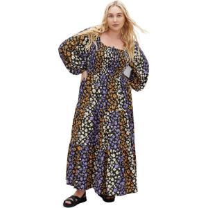 City Chic Womens Dress – Alivia Maxi(Daydream Ditsy)