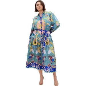 City Chic Womens Dress – Calista Maxi(Mystic Gaze)