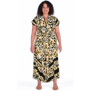 City Chic Women’s Dress-Zella Maxi(Black Print)