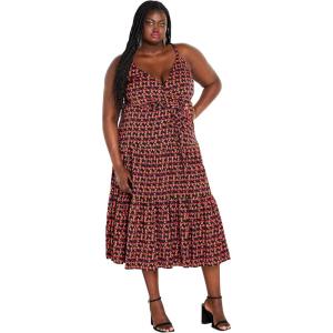 City Chic Women’s Maxi Dress-Priya(Vivid Prt)